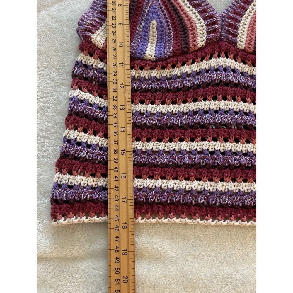 Primark Rita Ora Shirt Small Crochet Hippie Festival Handmade Y2k Style Hippie - Picture 4 of 10